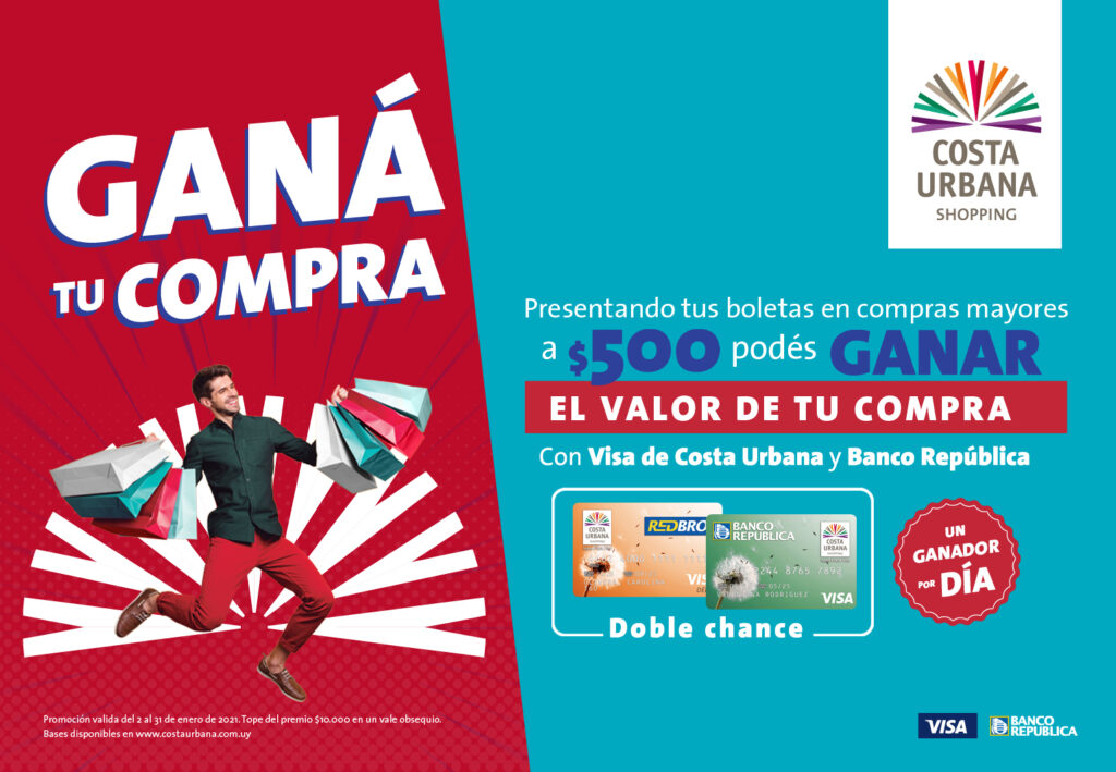 Costa Urbana Shopping comienza el 2021 con la promoción Comprá y Ganá