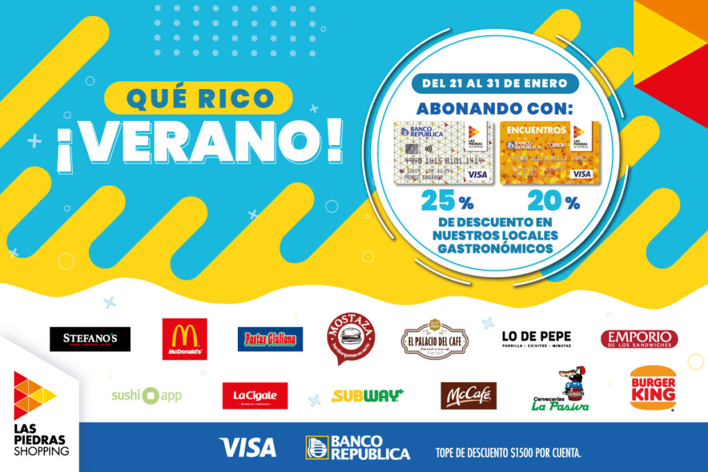 Llega  a Las Piedras Shopping una temporada de descuentos en la Plaza de Comidas