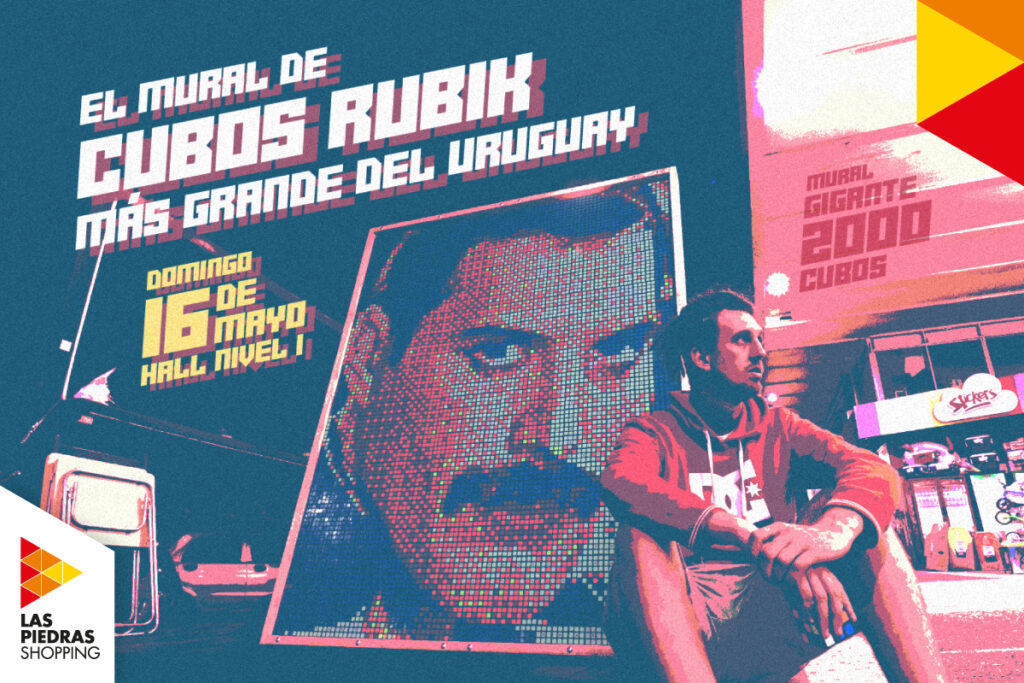 El artista Christian Goñi creará el mural de cubos rubik más grande del Uruguay en Las Piedras Shopping