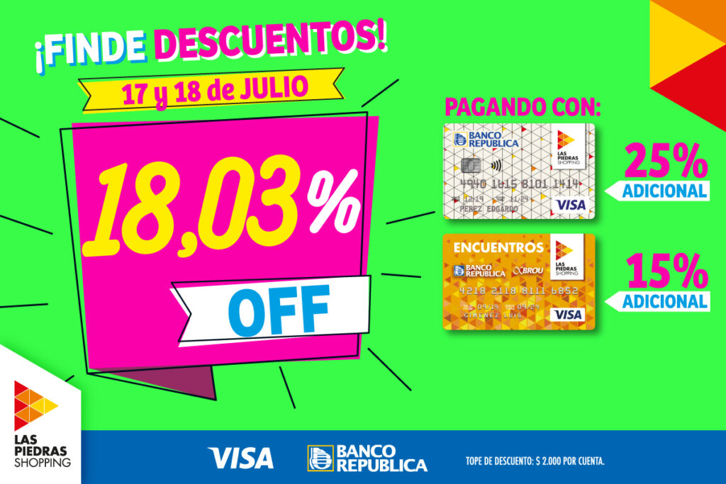 Las Piedras Shopping agasaja a sus clientes con un nuevo “Finde Descuentos”