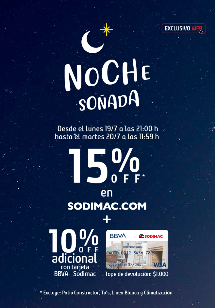 Sodimac prepara una noche de descuentos exclusivos para compras online