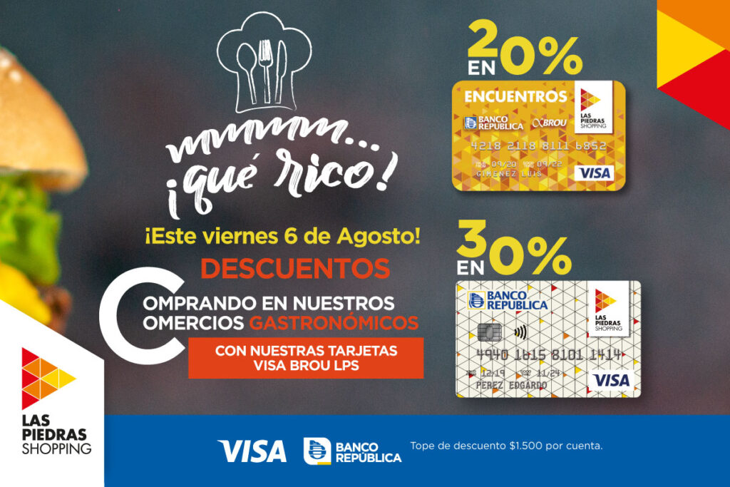 Las Piedras Shopping tendrá descuentos en sus locales gastronómicos este viernes