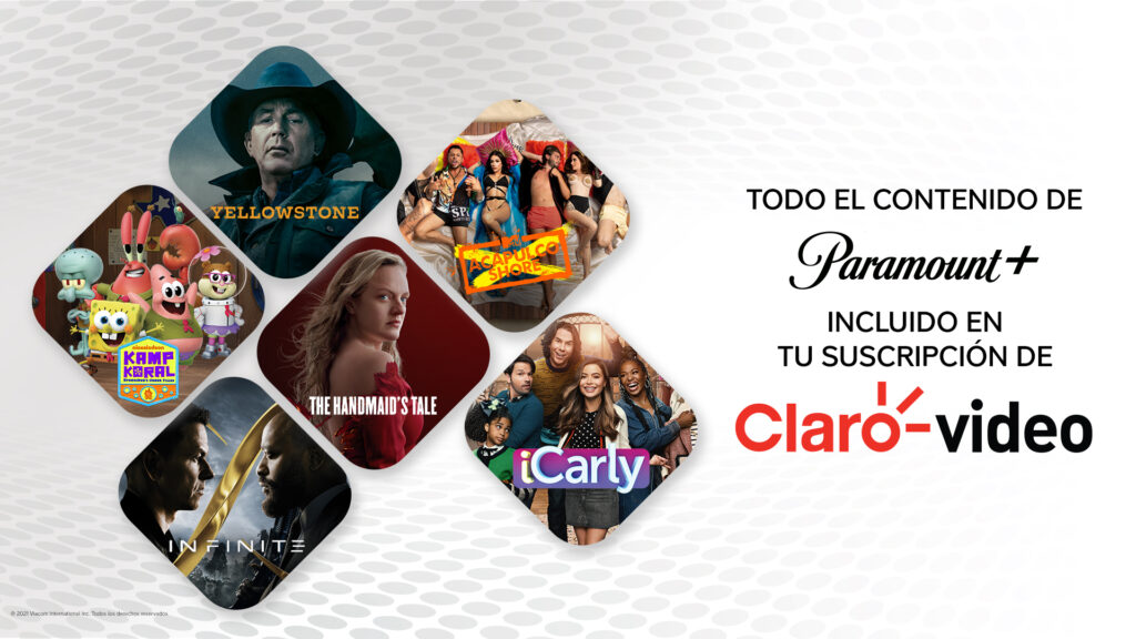 Claro video integra todo el contenido de Paramount+ sin costo adicional para sus suscriptores
