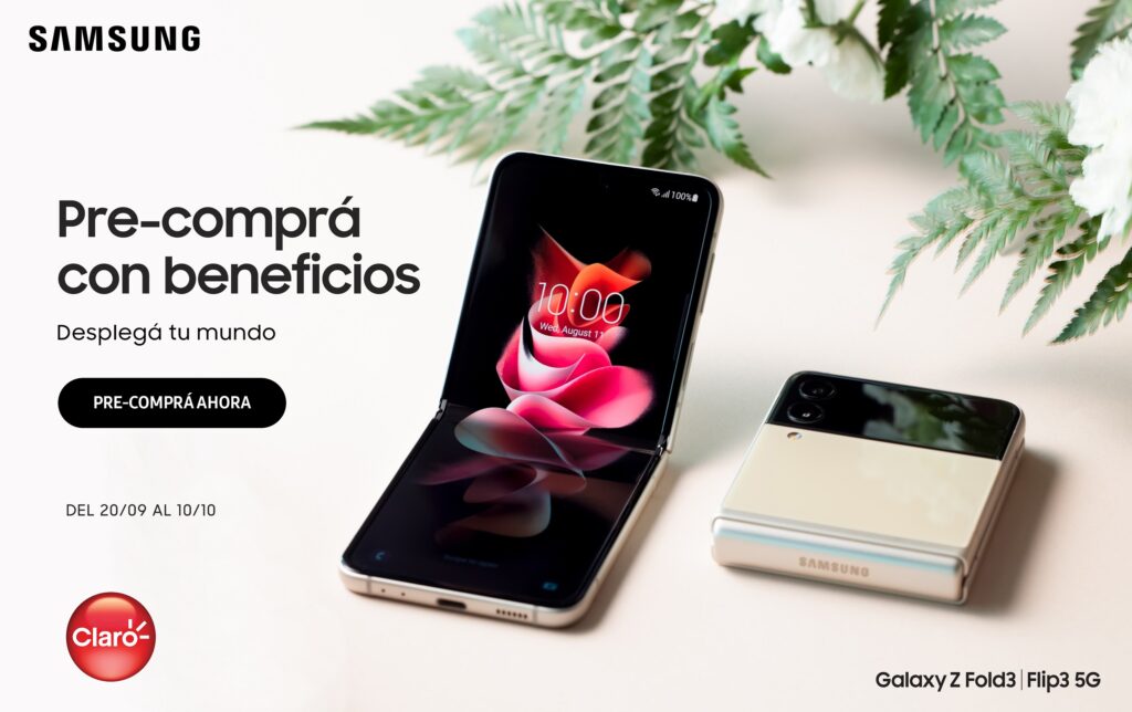 Claro lanza la preventa de los nuevos Samsung Galaxy Z Fold3 5G y Galaxy Z Flip3 5G