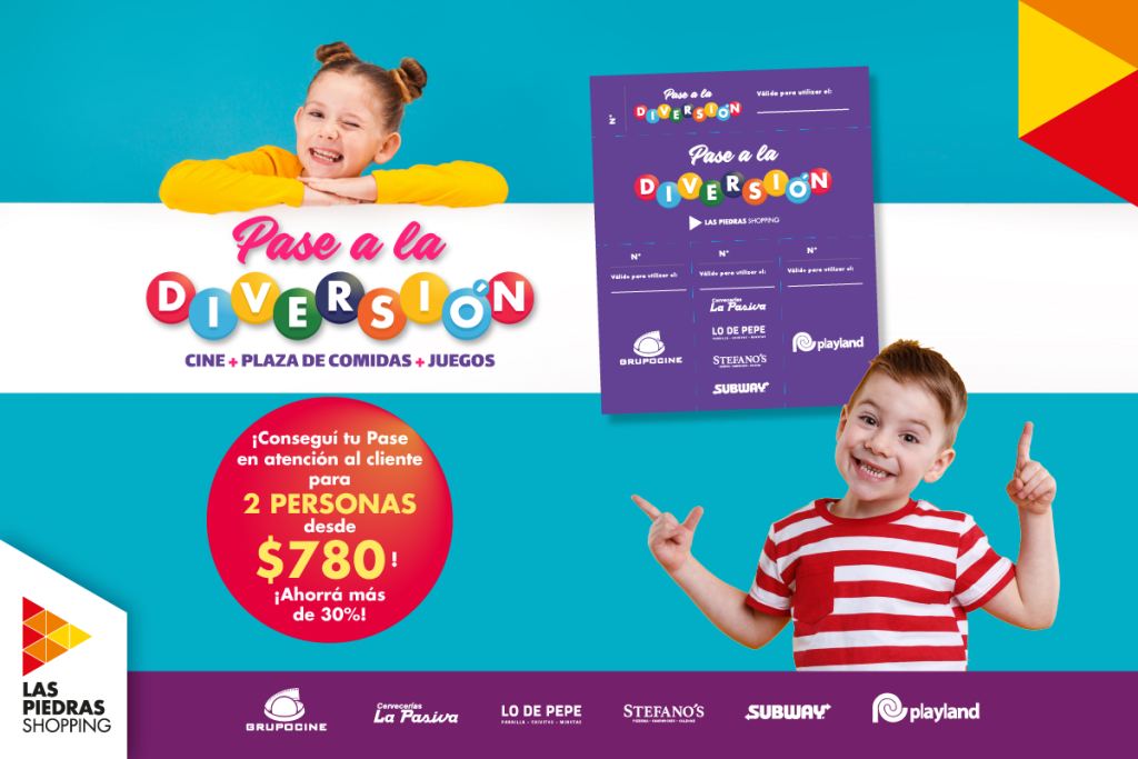 Las Piedras Shopping ofrece un “Pase a la Diversión” para disfrutar en familia
