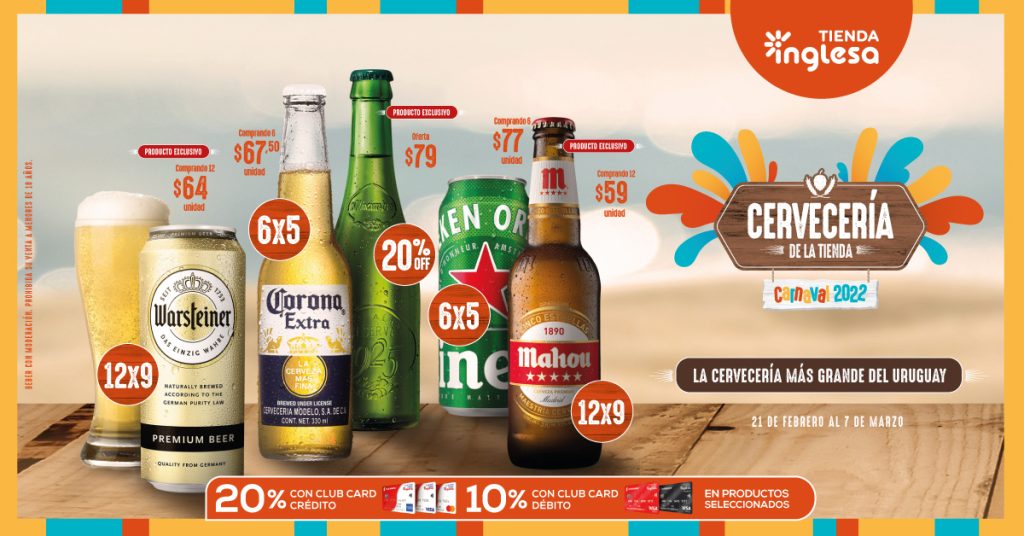 Tienda Inglesa festeja Carnaval con promociones únicas en su Cervecería