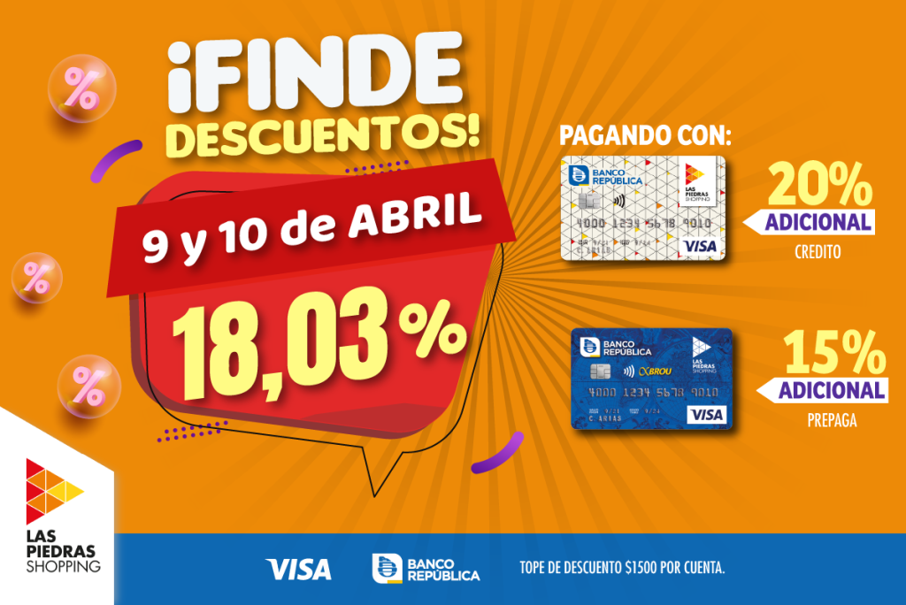 Las Piedras Shopping presenta un nuevo Finde Descuentos en abril