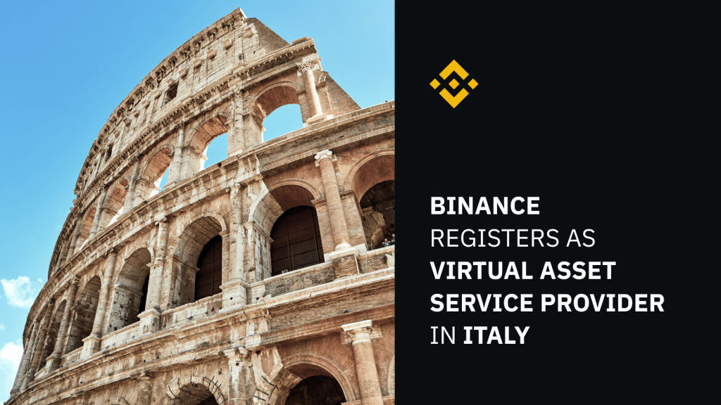 Binance obtiene aprobación regulatoria en Italia