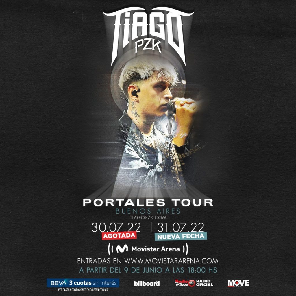 TIAGO PZK | Por entradas agotadas, anuncia nueva fecha en Movistar Arena