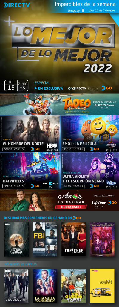 Series, películas y especiales para ver en DGO