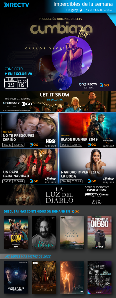 Series, películas y conciertos para ver en DGO