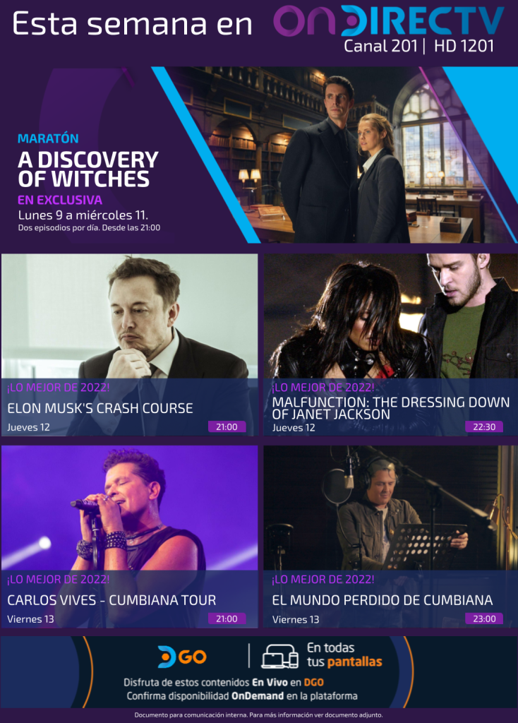 OnDIRECTV revive lo mejor de su programación con series, documentales, recitales y mucho más