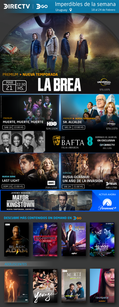 Series, películas y programas especiales para ver en DGO
