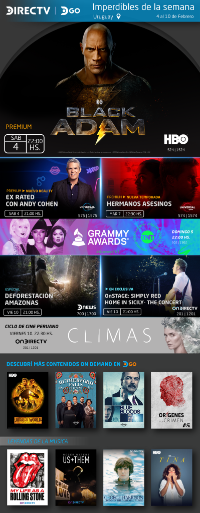 Películas, series, documentales y conciertos para ver en  DGO