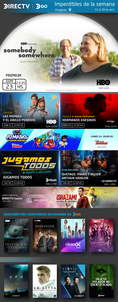 Películas, series, documentales y especiales para ver en  DGO