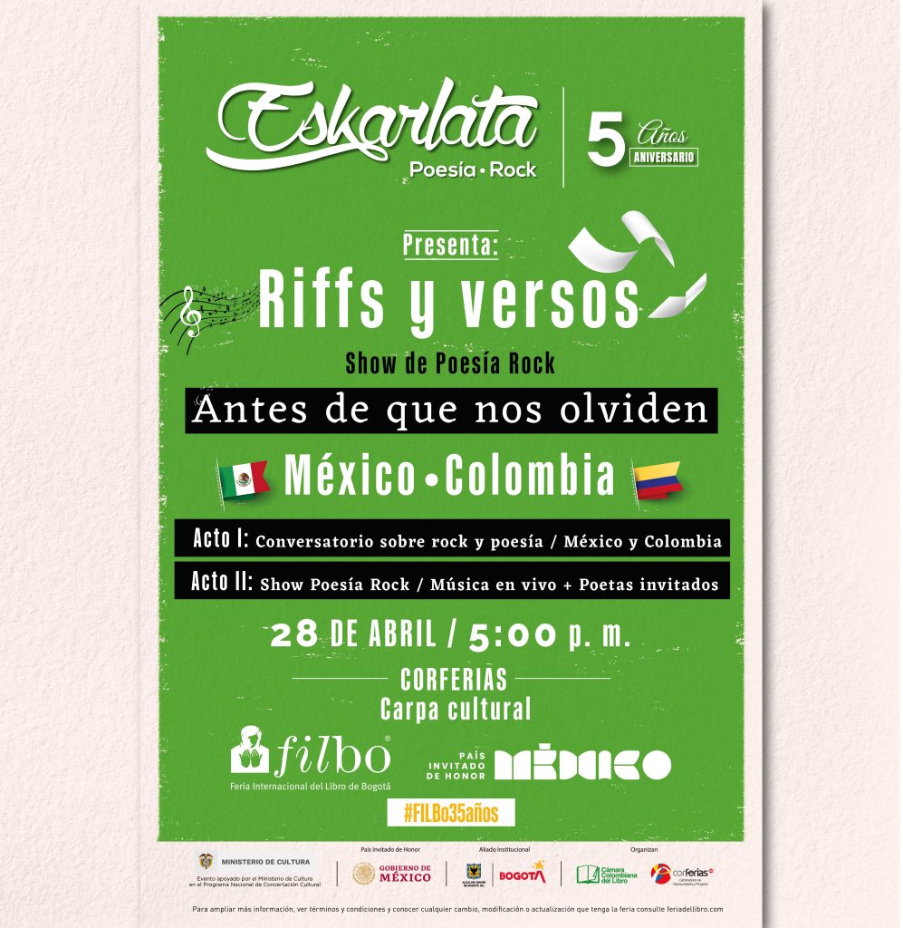 ESKARLATA POESÍA ROCK EN LA FILBO 2023