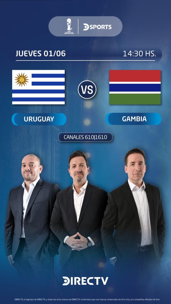 Uruguay vs Gambia por DSports