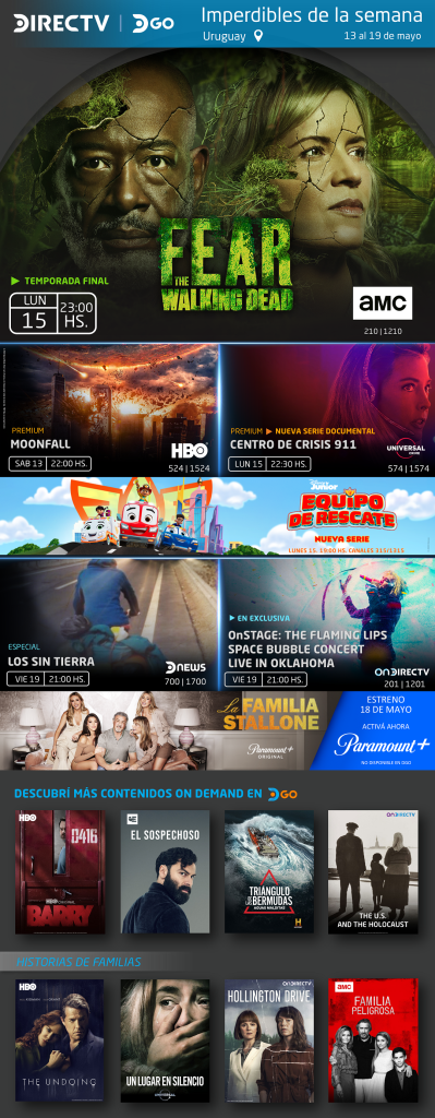 Destacados de OnDIRECTV para la semana del 13 al 19 de mayo