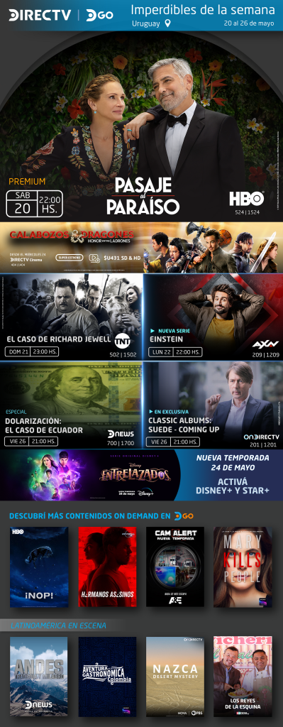 Imperdibles de entretenimientos DIRECTV