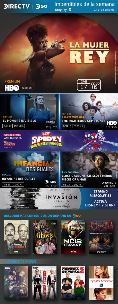 Destacados de OnDIRECTV para la semana del 17 al 23 de junio