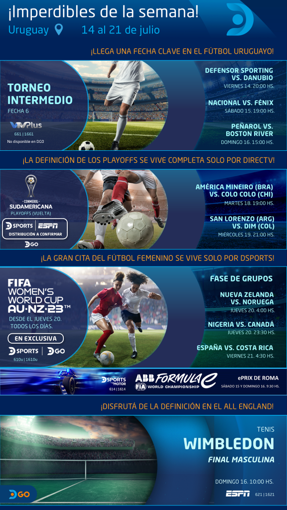 Imperdibles de la semana de Directv y Dsport