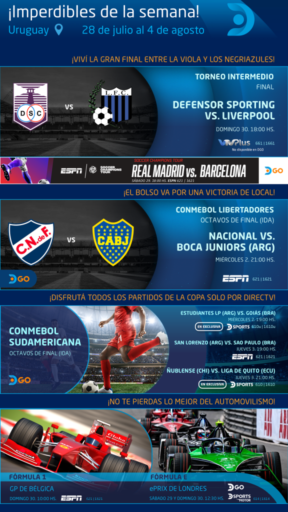 Imperdibles de la semana- Deportes