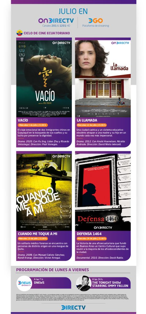 OnDIRECTV y DGO presentan un nuevo nuevo ciclo de cine  ecuatoriano