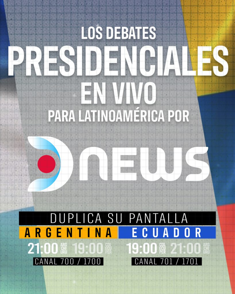 DNEWS duplica su pantalla para llevar los debates presidenciales de Argentina y Ecuador en vivo a LATAM