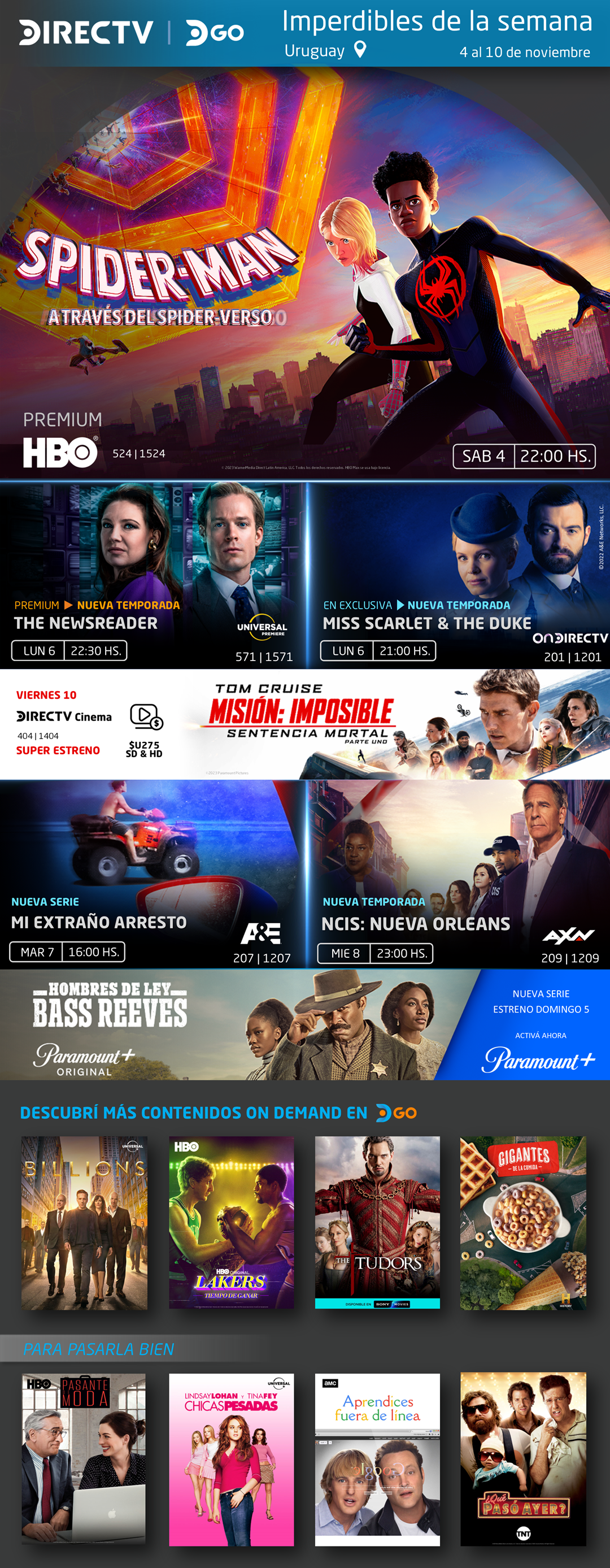 Imperdibles de Entretenimiento