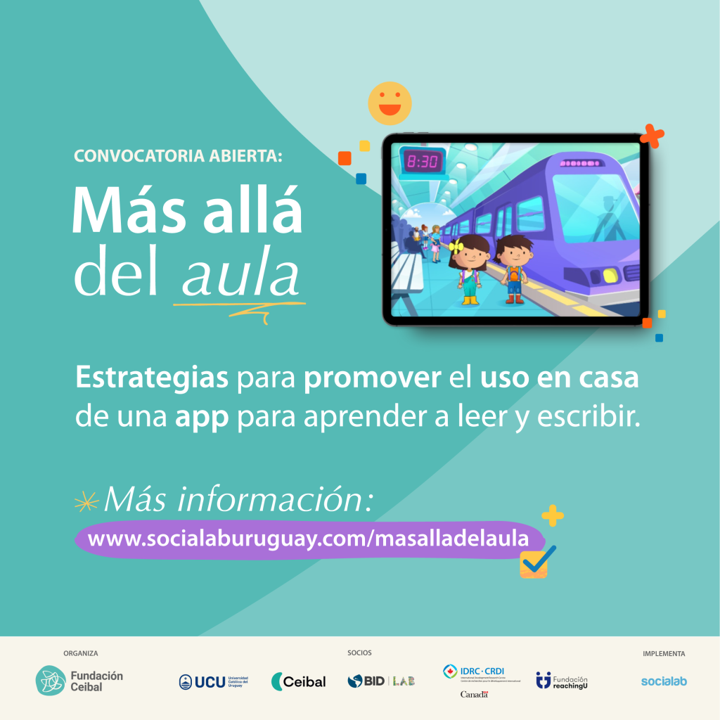 Fundación Ceibal convoca a presentar ideas para promover el uso en casa de una app de lectoescritura