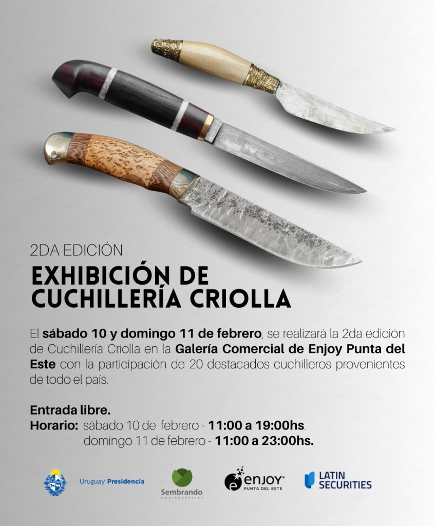 Cuchilleros uruguayos exhibirán y comercializarán sus productos en Enjoy Punta del Este