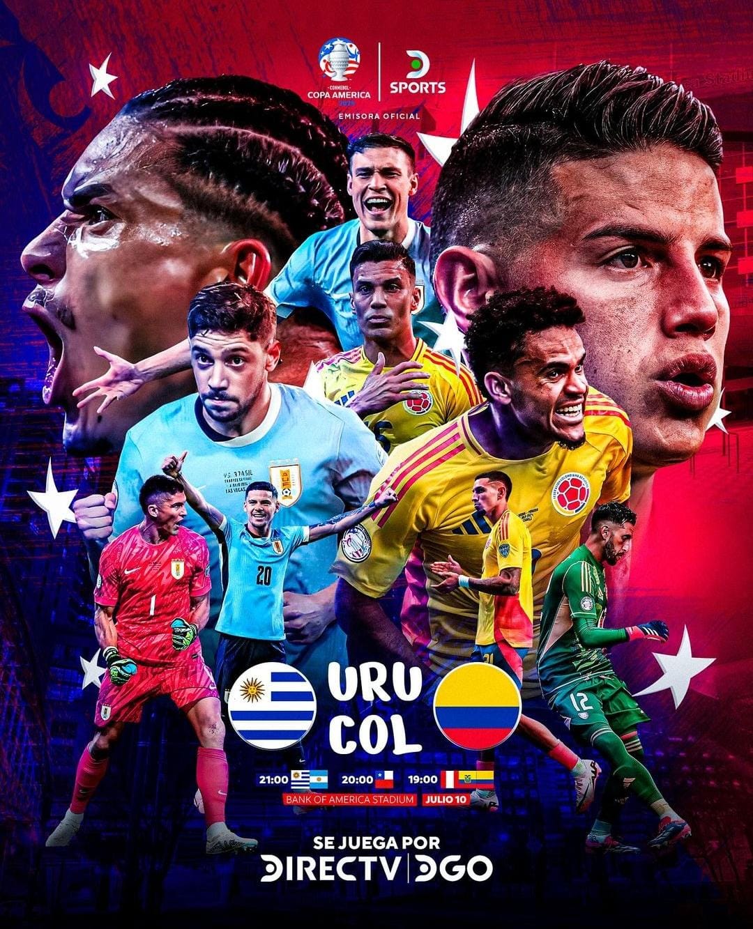Uruguay vs Colombia en la semifinal