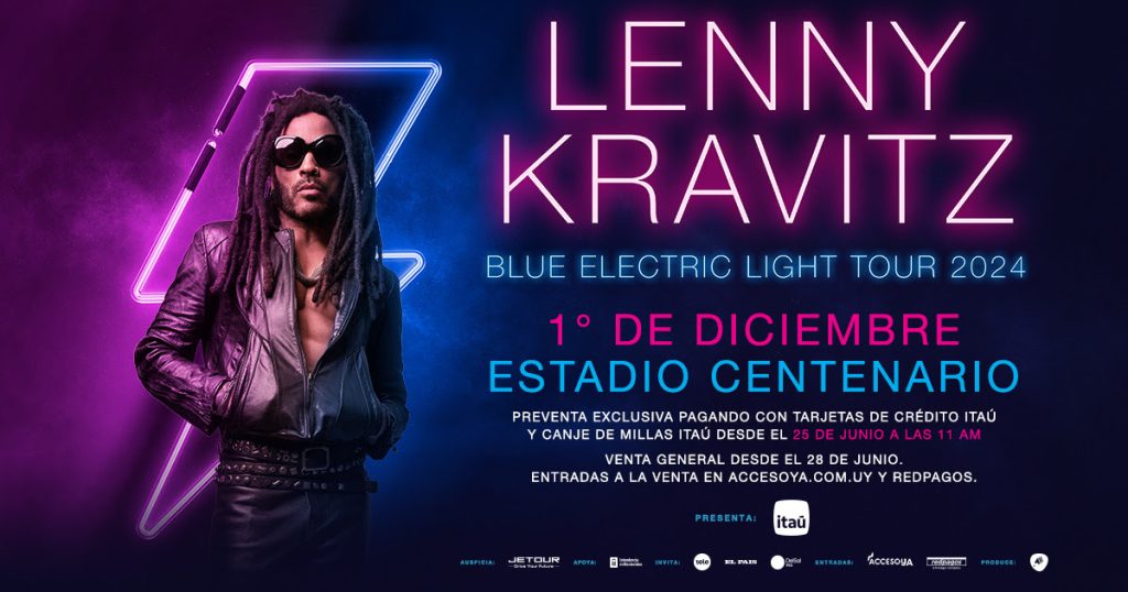 Lenny Kravitz por primera vez en Uruguay!