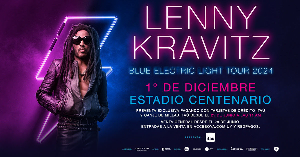 Lenny Kravitz por primera vez en Uruguay!
