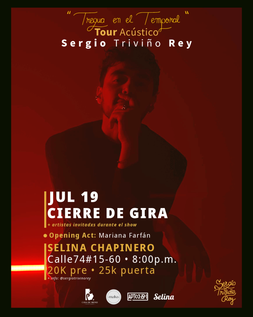 ¡Sergio Triviño Rey cierra su primera gira nacional con un gran concierto en Bogotá!