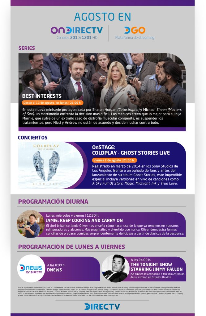 Entretenimiento- Agosto 2024 DIRECTV