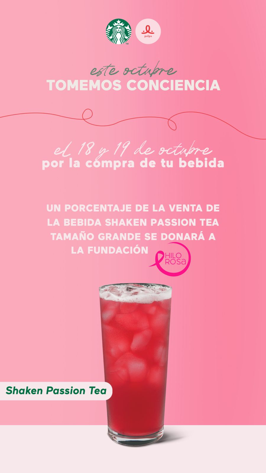Starbucks se suma a la concientización del cáncer de mama promoviendo la detección temprana en Argentina, Chile y Uruguay
