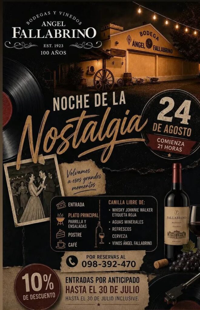 Noche de la Nostalgia: Bodega Ángel Fallabrino celebra a puro recuerdo