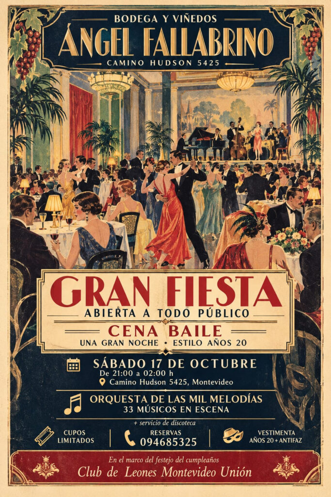 Gran Cena Show- en el marco del Festejo de los 70 años del Club de Leones Montevideo Unión